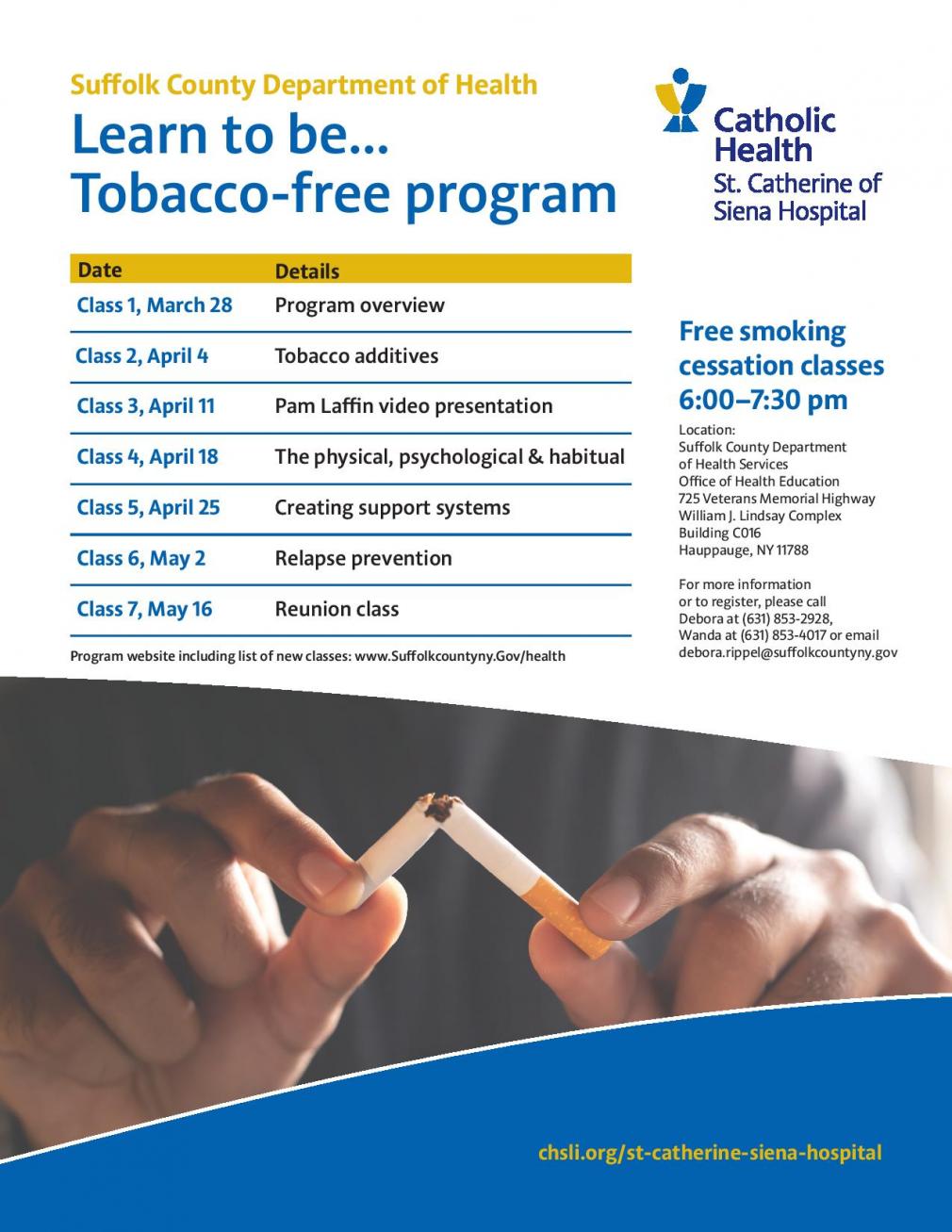 tobacco free program flyer