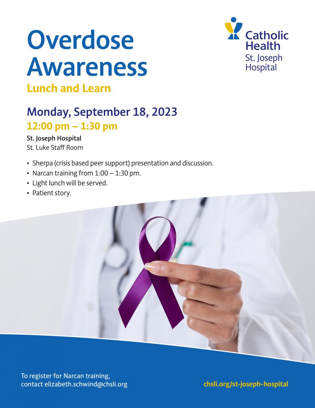 St. Joseph Overdose Awareness event flyer