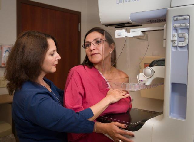 Catholic Health patient gets a mammography 
