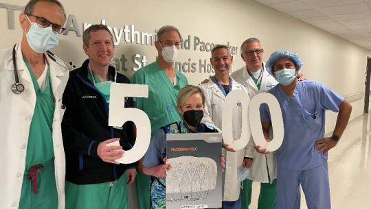 St. Francis Hospital team celebrates 500th watchman procedure