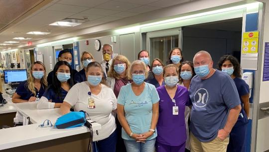 Toni Clemens and Good Samaritan Hospital staff