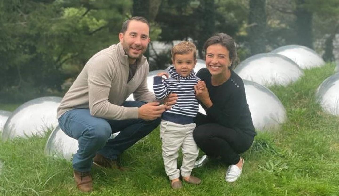Adriana Bocchino with her husband, Domenick, and their son James.