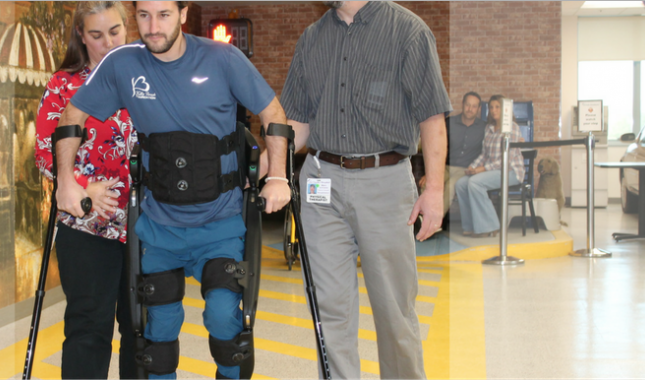 rehabilitation patient using exoskeleton