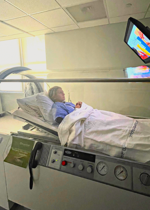 chloe downey in hyperbaric chamber