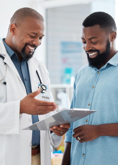 male doctor and male patient